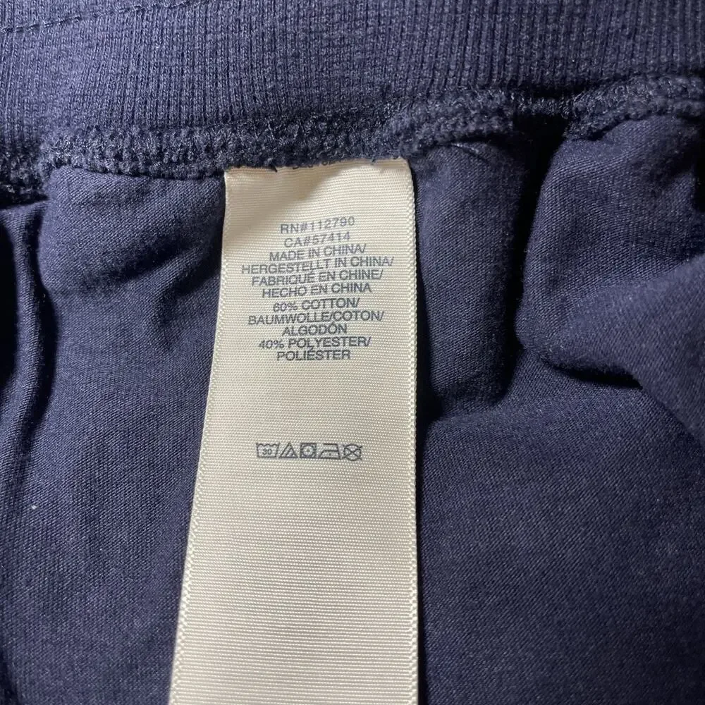 True Religion Sweat Shorts Mens Sz 3X Navy Elastic Waist Pockets Logo